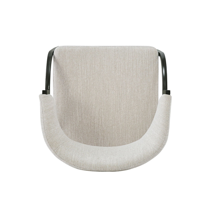 Contemporary Upholstered Dining Chairs With Metal Legs (Set of 2)