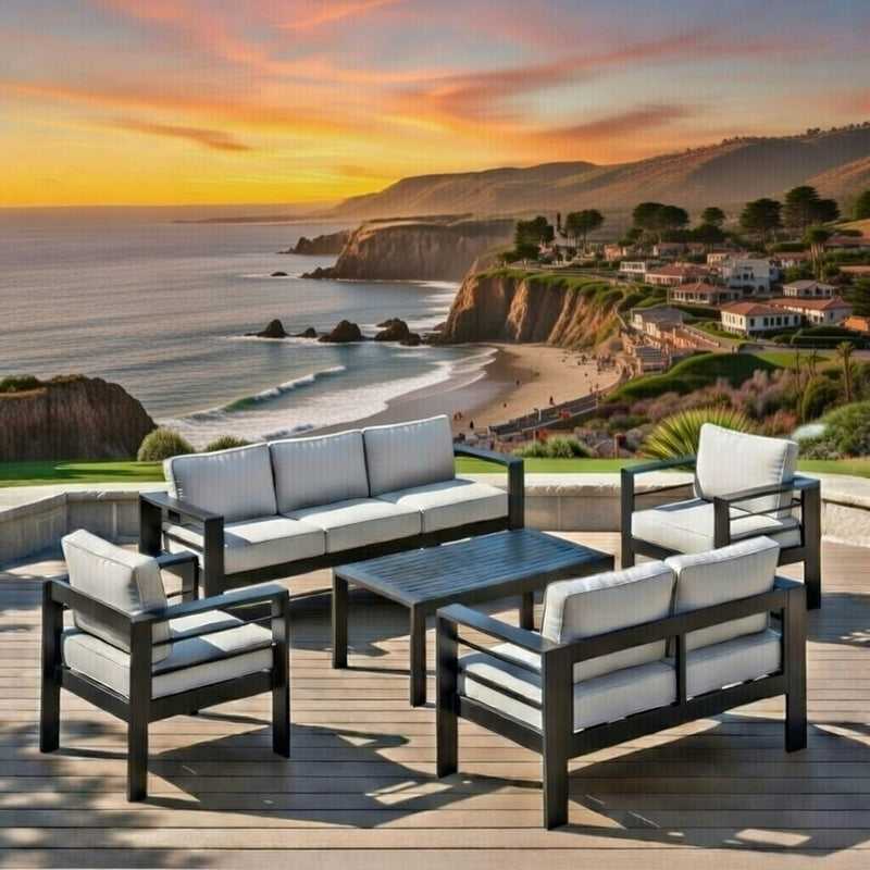 Outdoor Patio Set With All-Weather Thick Cushions