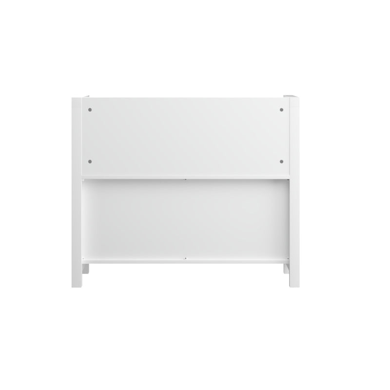 Bookshelf With 3 Tier Front Facing Storage And 3 Bins, Toddler Bookcase For Playroom - White