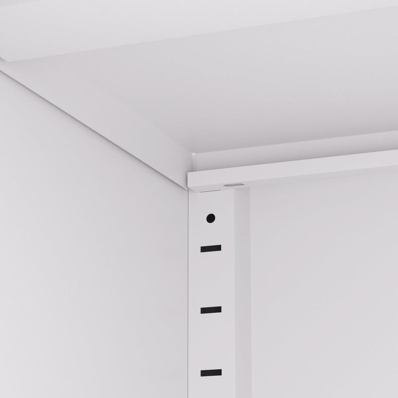 Kitchen Pantry Cabinet With Doors, Heavy-Duty Freestanding Storage Organizer With 5 Adjustable Shelves, Tool Free Assembly - White