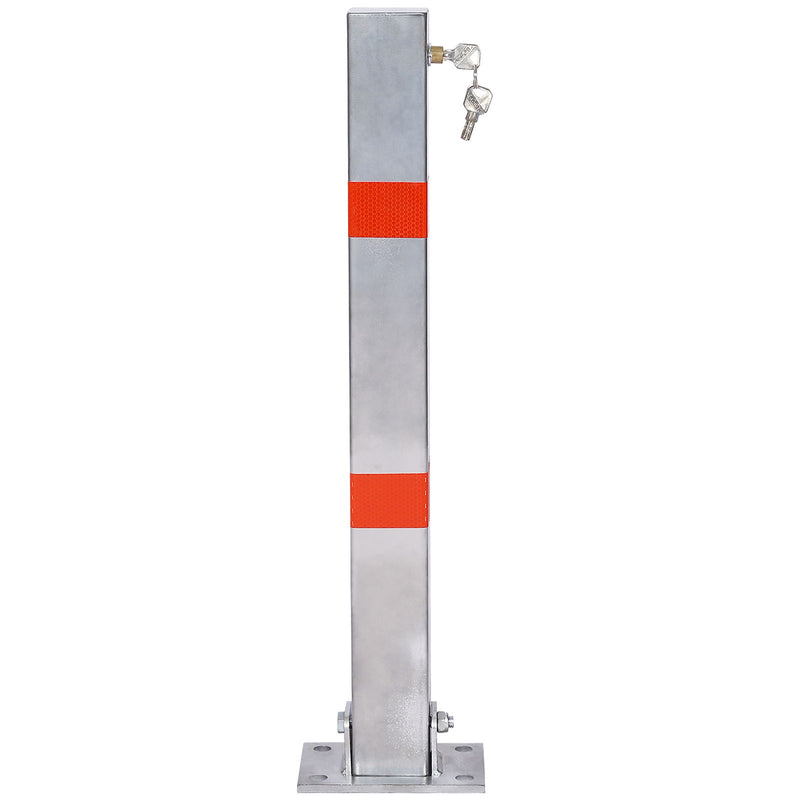 Square Parking Bollard Pole Barrier With Lock For Car Parking Protection And Home Garage Street Decor