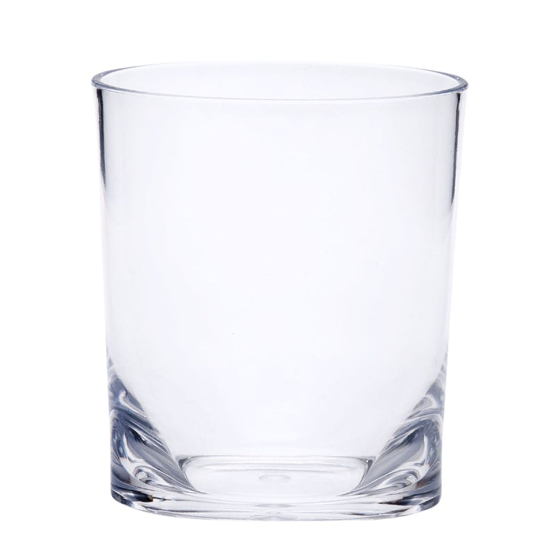Halo - Leading Ware Oval Acrylic Glasses (Set of 4) Dof, Bpa Free, 12Oz Plastic Drinkware - Clear