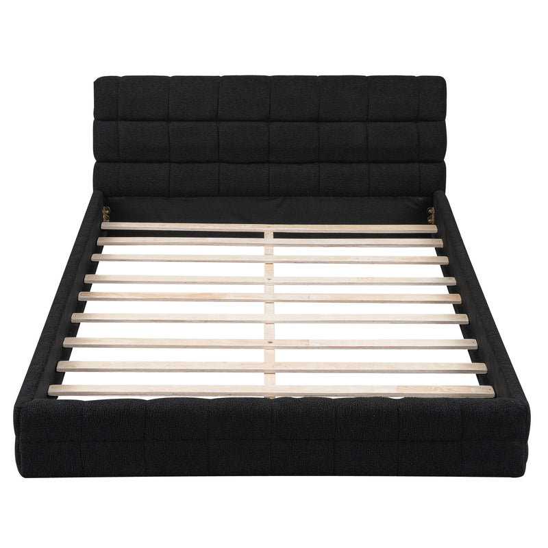 Upholstered Platform Bed With Headboard