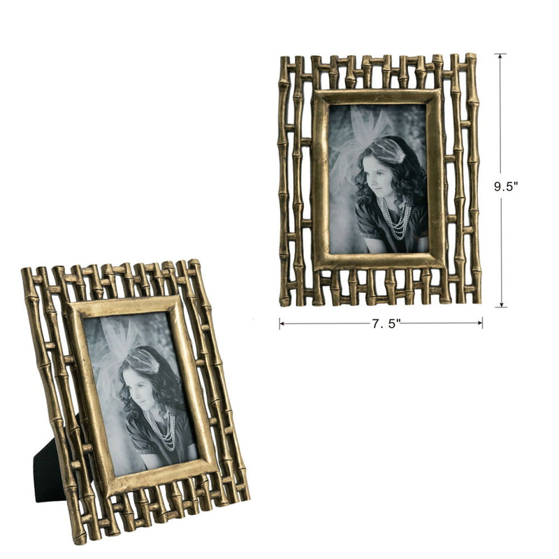 Photo Resin Frame, Opening (Set of 2) - Gold