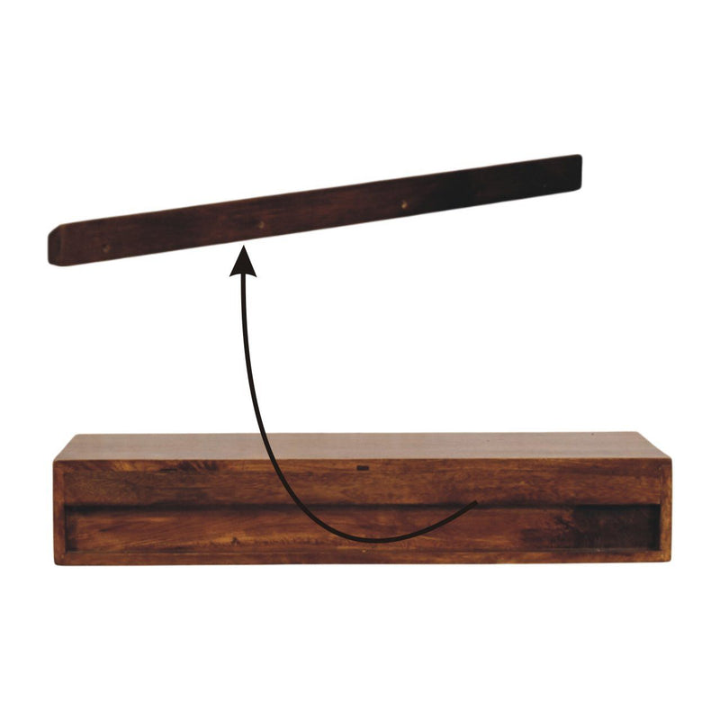Lunar - 2 Drawer Wall Mounted Console - Brown