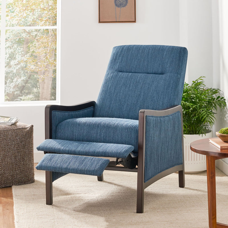 Drury - Contemporary Fabric Upholstered Pushback Recliner