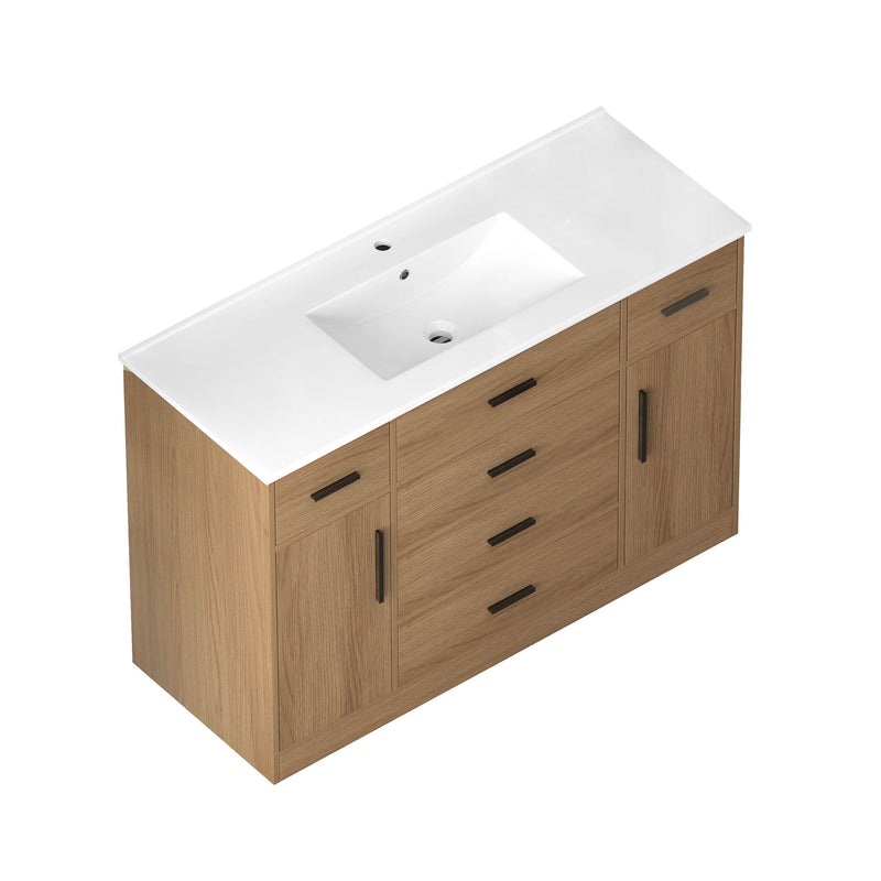 Bathroom Vanity With Abundant Storage 2 Soft Close Doors And 6 Drawers