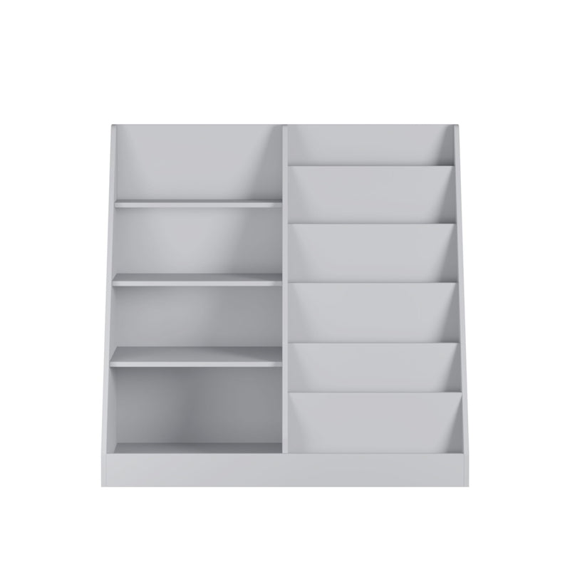 Bookshelf And Toy Storage Organizer, 4 Tier Bookcase With Display Stand For Playroom
