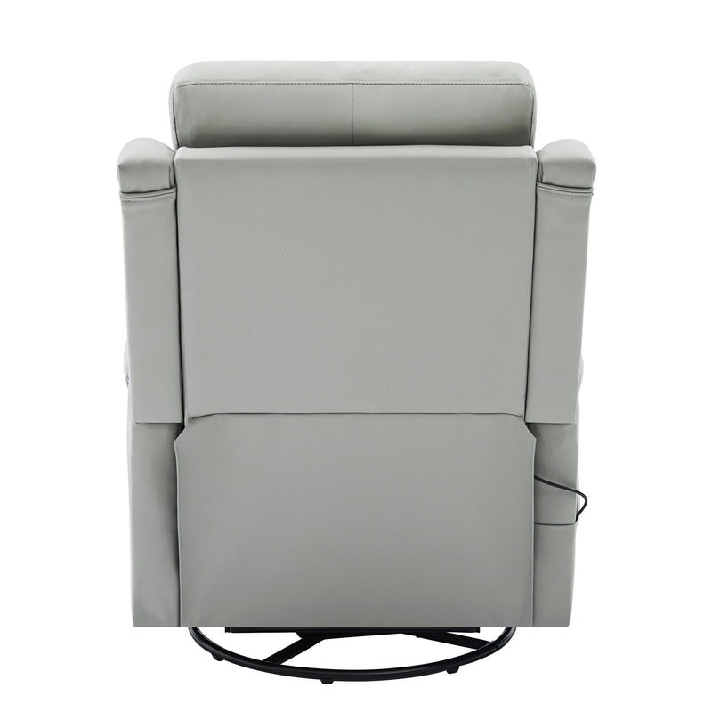 Manual Recliner Swivel Rocking Chair With 8 Point Massage And Heating