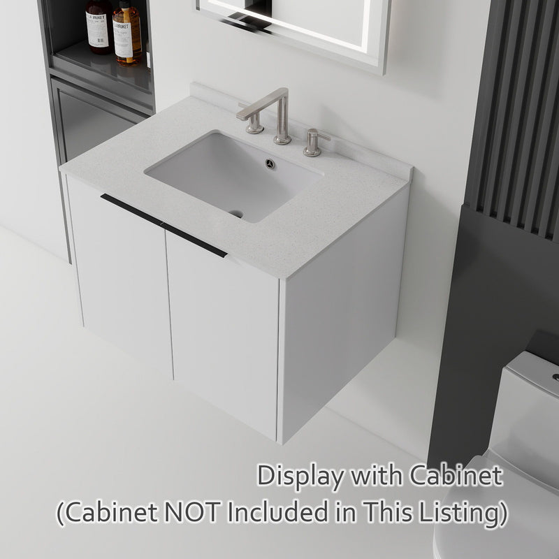 Basin Sink, 0.6" Ultra Thin Profile, Triple Faucet Holes