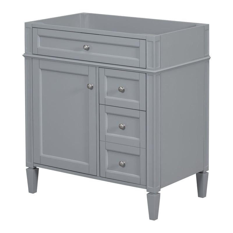 Bathroom Vanity With 2 Drawers And Tip-Out Drawer, Storage Cabinet