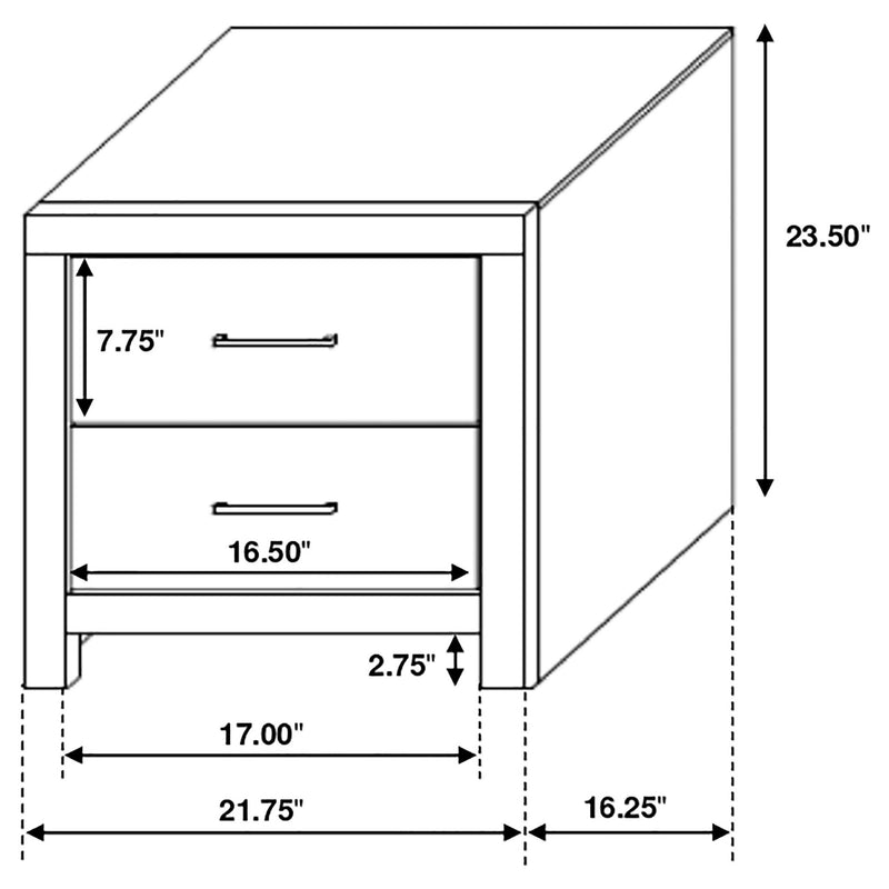 Geary - 4 Piece King Panel Bedroom Set With 2 Nightstands And Dresser - White