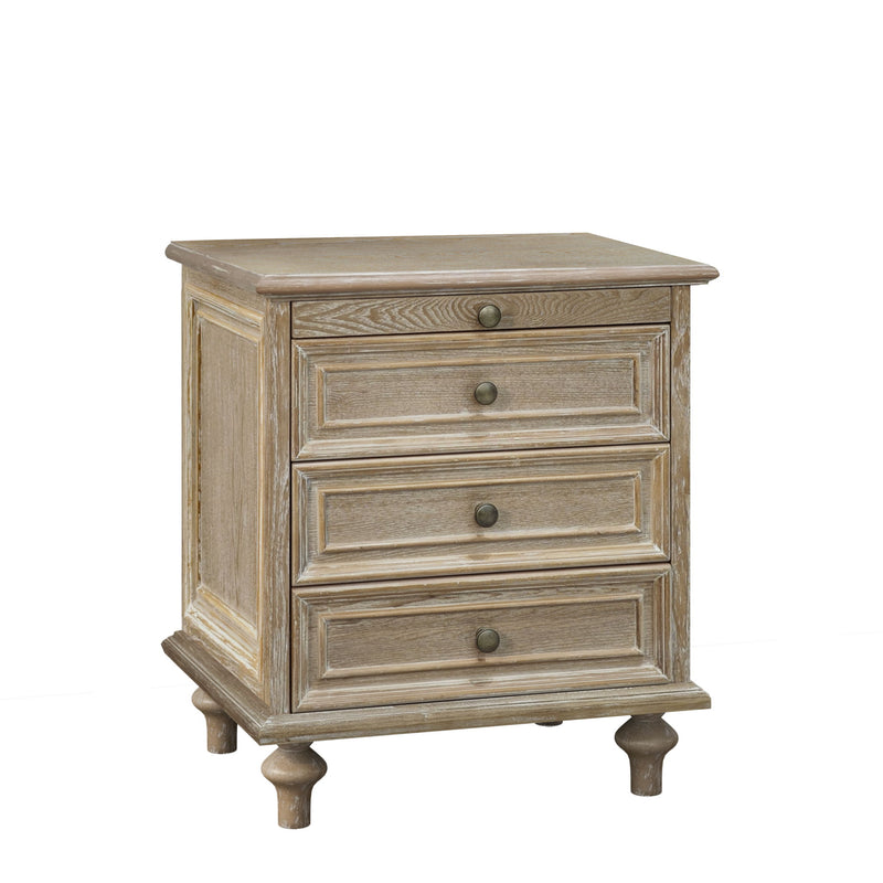 Farmhouse Nightstand With 4 Drawers