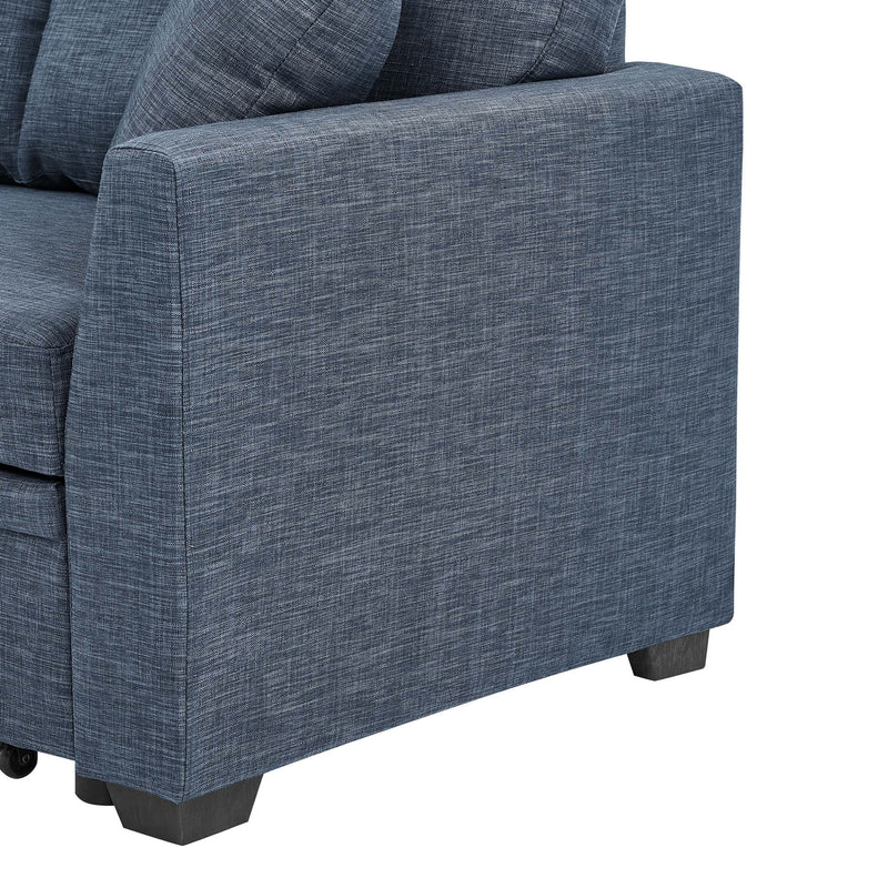 Upholstered Sectional & Pull Out Bed And Chaise Storage