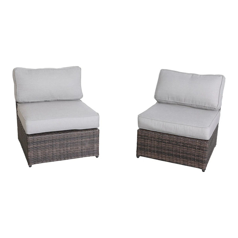Wicker Outdoor Sectional With Weather Resistant Cushions And Table