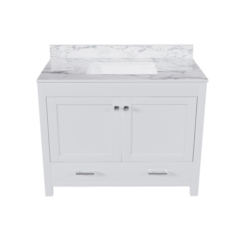 43" Bathroom Vanity Multi Functional Cabinet - White