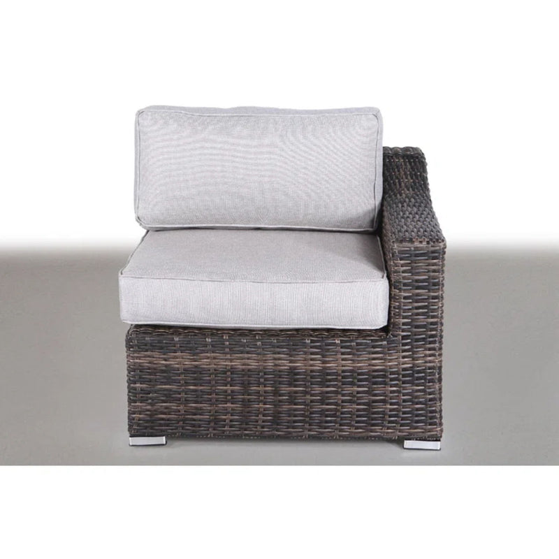 8 Person Outdoor Wicker Seating Set With Cushions - Brown