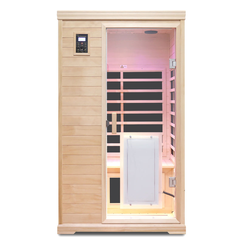2 Person Far Infrared Hemlock Indoor Sauna Room - Natural