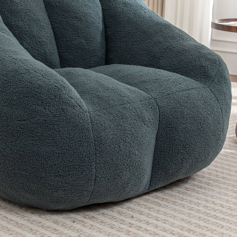Comfy Bean Bag Chair With Memory Foam Filler, Tufted Soft