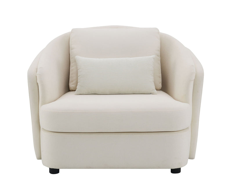 Mariko - 3 Piece Living Room Set Sofa Loveseat Chair - Beige