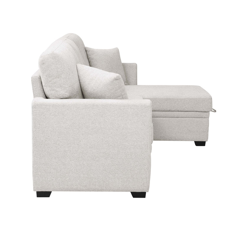 Upholstered Sectional & Pull Out Bed And Chaise Storage