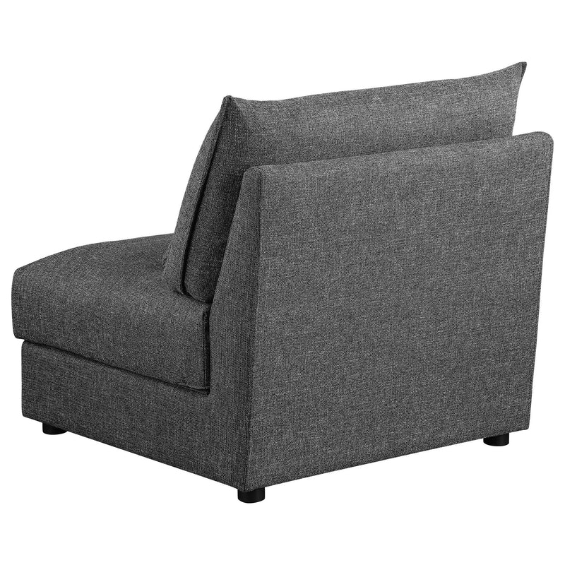 Wakefield - Upholstered Armless Slipper Chair - Black