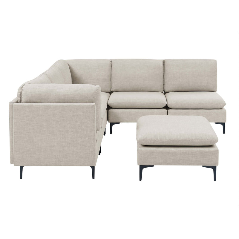 Upholstered Modular Sectional & Tall Legs