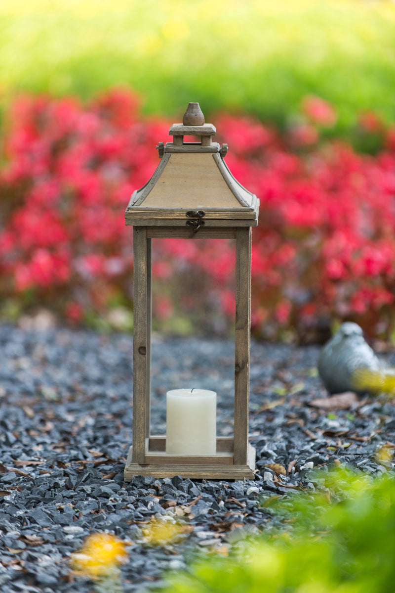 Candle Lantern Decorative, Hurricane Lantern Holder Decor For Indoor Outdoor, Home Garden Wedding - Ivory