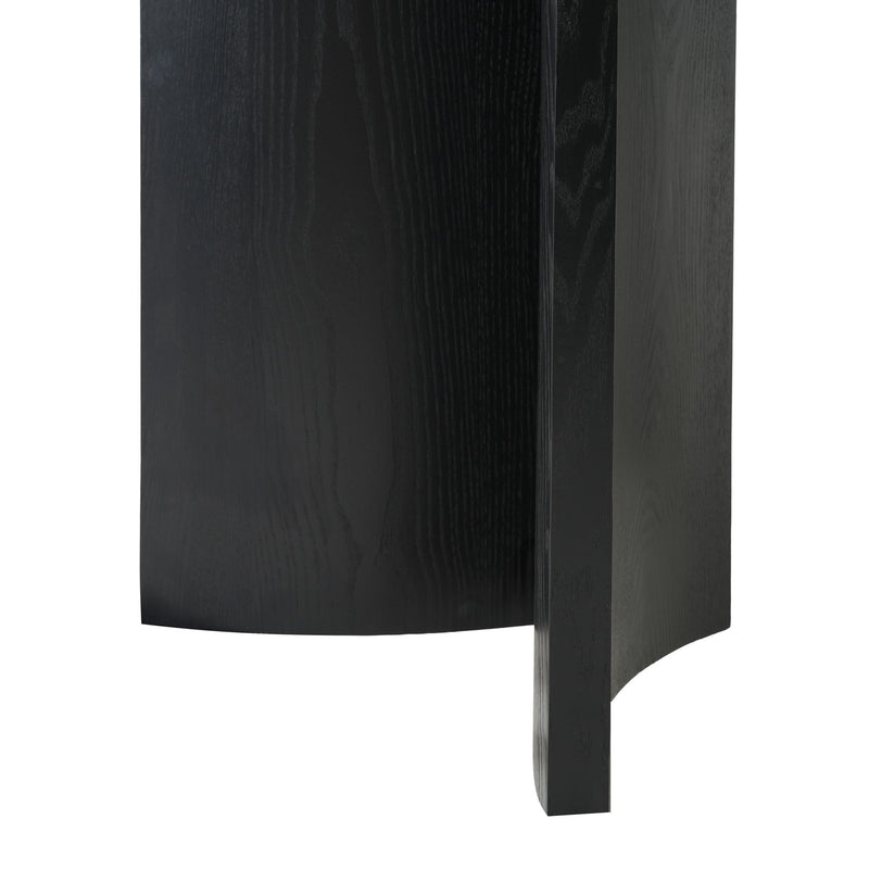 Dining Table With Curved Legs - Black