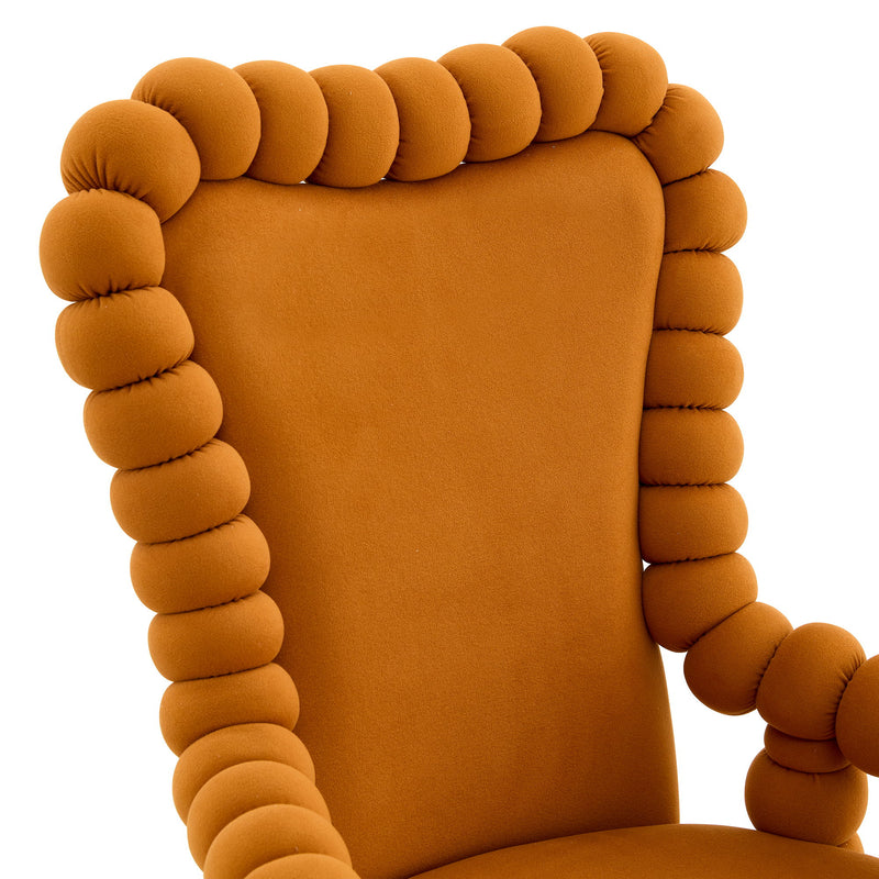 Puffy Bubble, Ball Chain Chair With Armrests For Dining Room (Set of 2)