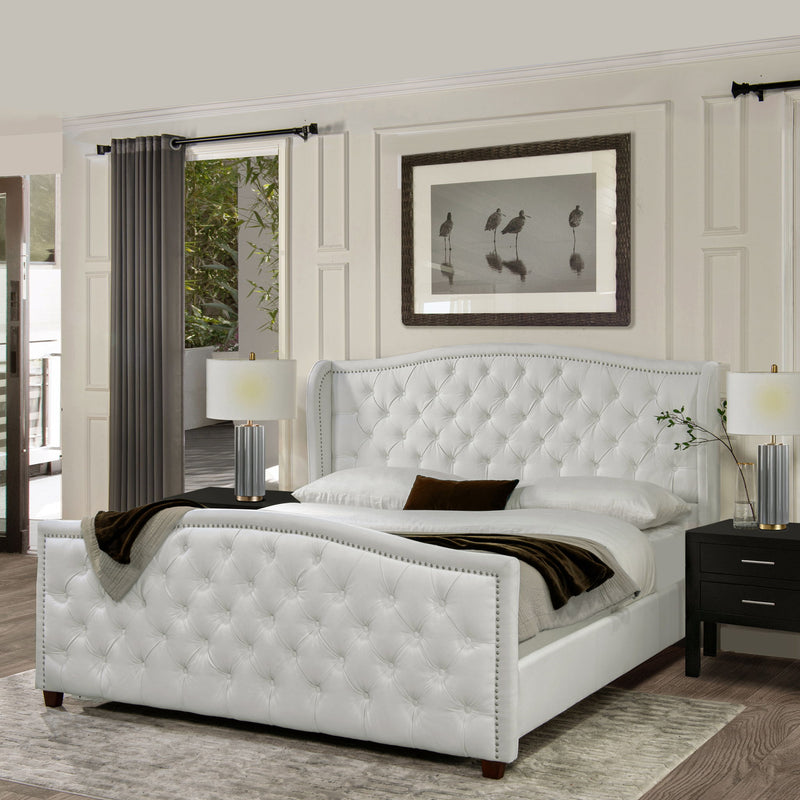 Marcella - Upholstered Shelter Headboard Bed