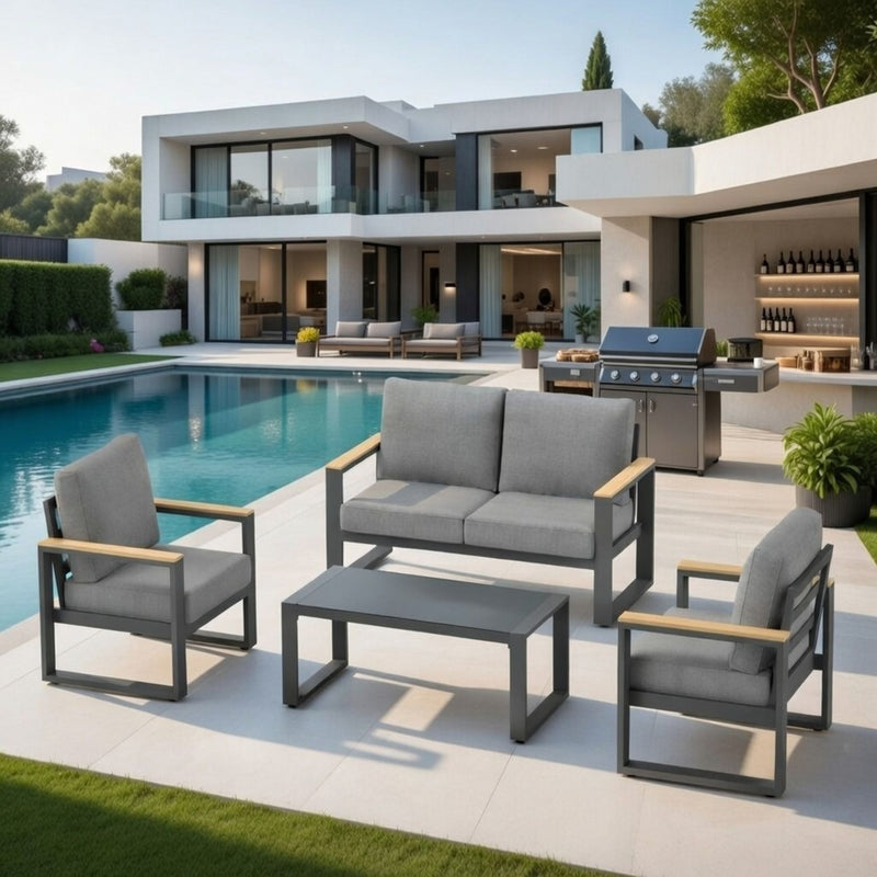Modern Outdoor Sofa Set With Coffee Table