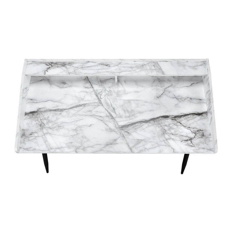 Computer Desk For Home Office, Laptop, Storage Shelves, Versatile Placement - White