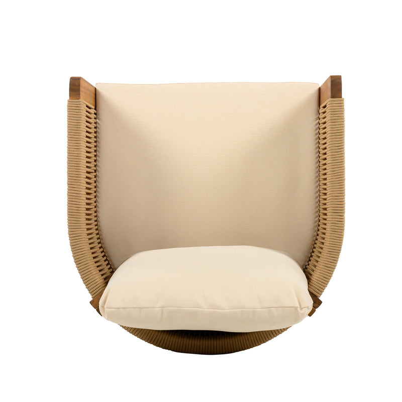 Outdoor Dining Chairs With Rope Handles (Set of 2)