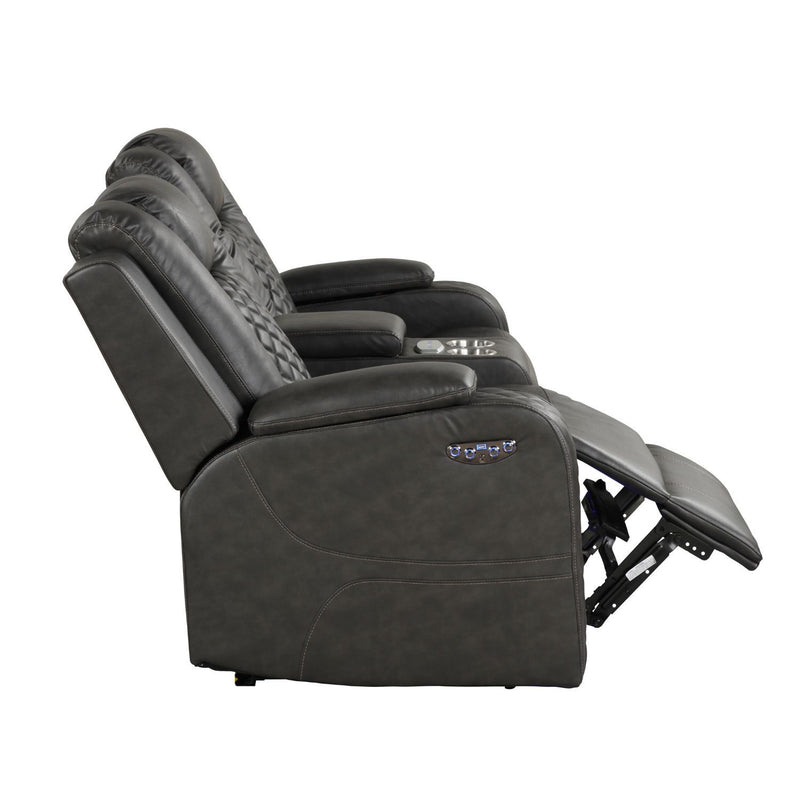 Benz - Power Reclining Loveseat & LED Lighting And Built In USB