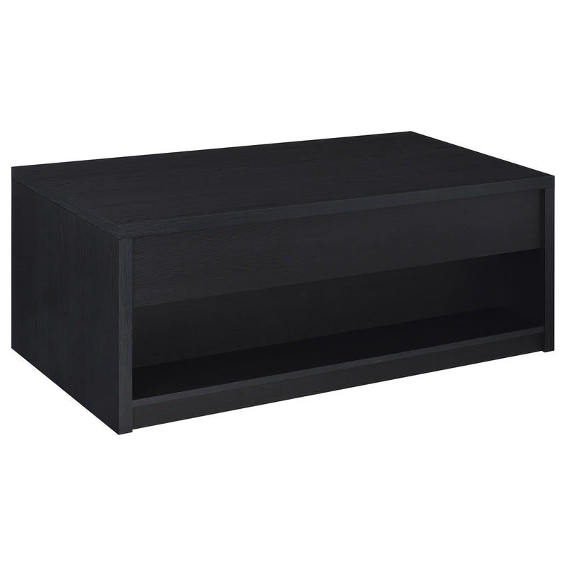 Canyon - Lift Top Table With Dual Drawers Storage Solution - Black