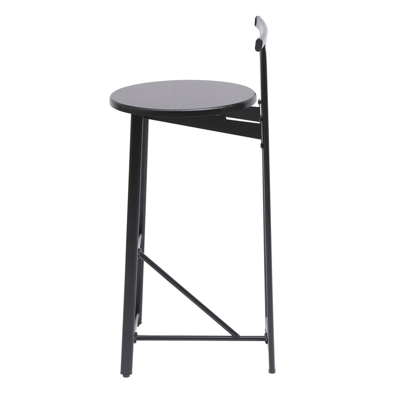 Modern Bar Stools With Backrest For Kitchen (Set of 3)