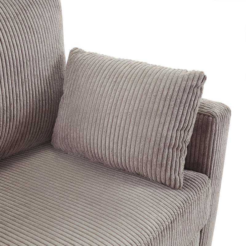 Sleeper Sofa With Foldable Mattress, USB Ports, Side Table & Storage Pocket