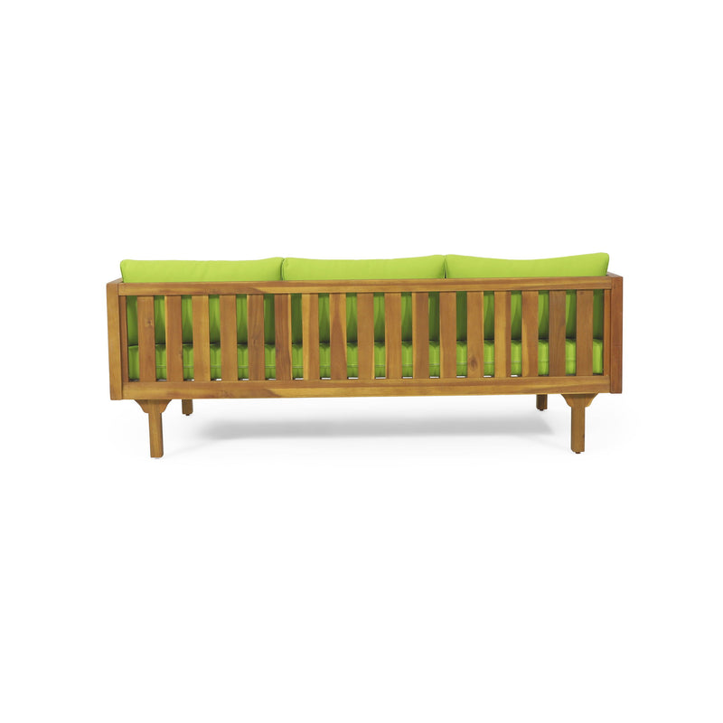 Claremont - 3 Seater Daybed Teak Acacia Wood Water Resistant Cushions
