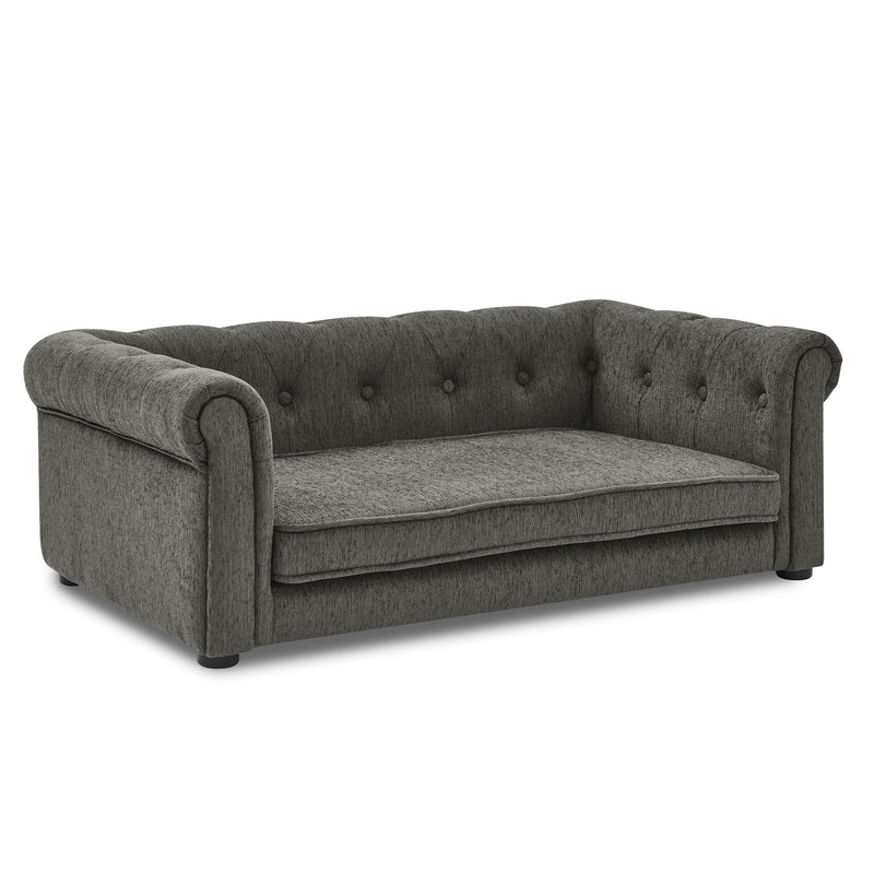Modern Elegant Rectangle Pet Bed, Durable Elevated Dog Sofa