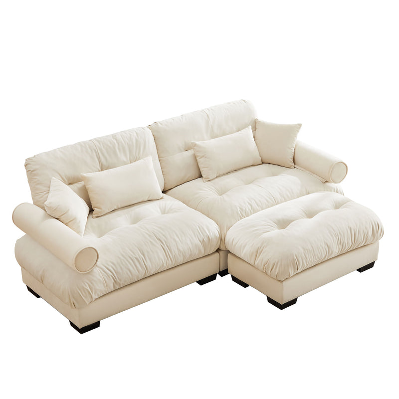 Super Comfort Oversized Modular Sectional Sofa With Movable Ottoman