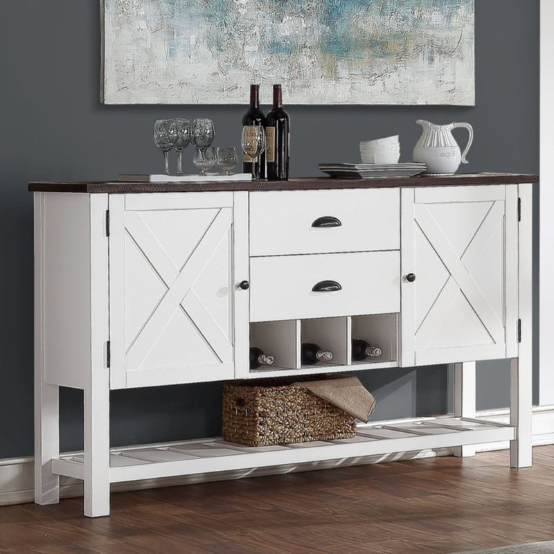 2 Drawer Server - Brown