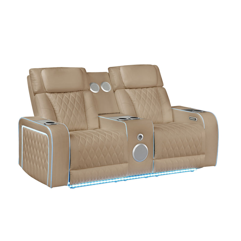 Electra - Power Reclining Set With Power Headrests, Massage And LED Lighting