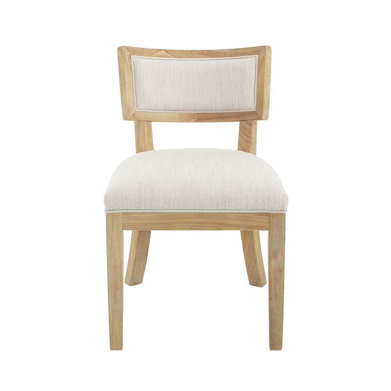 Farmhouse Style Fabric Upholstered Side Dining Chair Set