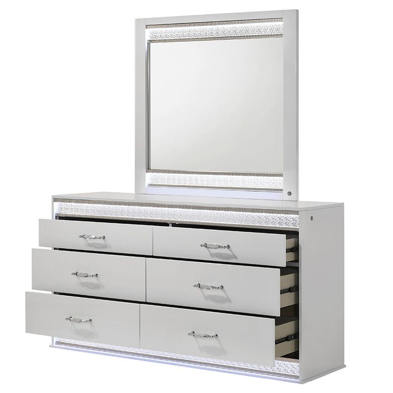Glam - Bedroom Set With LED Headboard