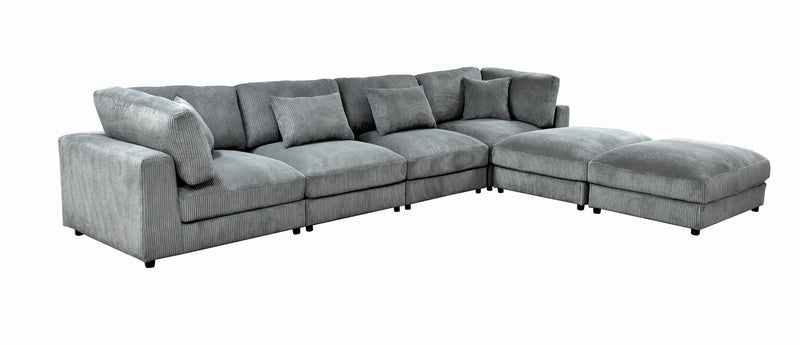 Upholstered Modular Sectional & Custom Configuration And Toss Pillows