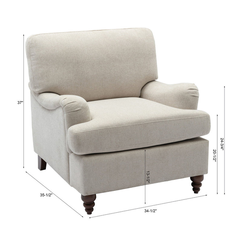 Candor - Chair And Ottoman Set - Beige