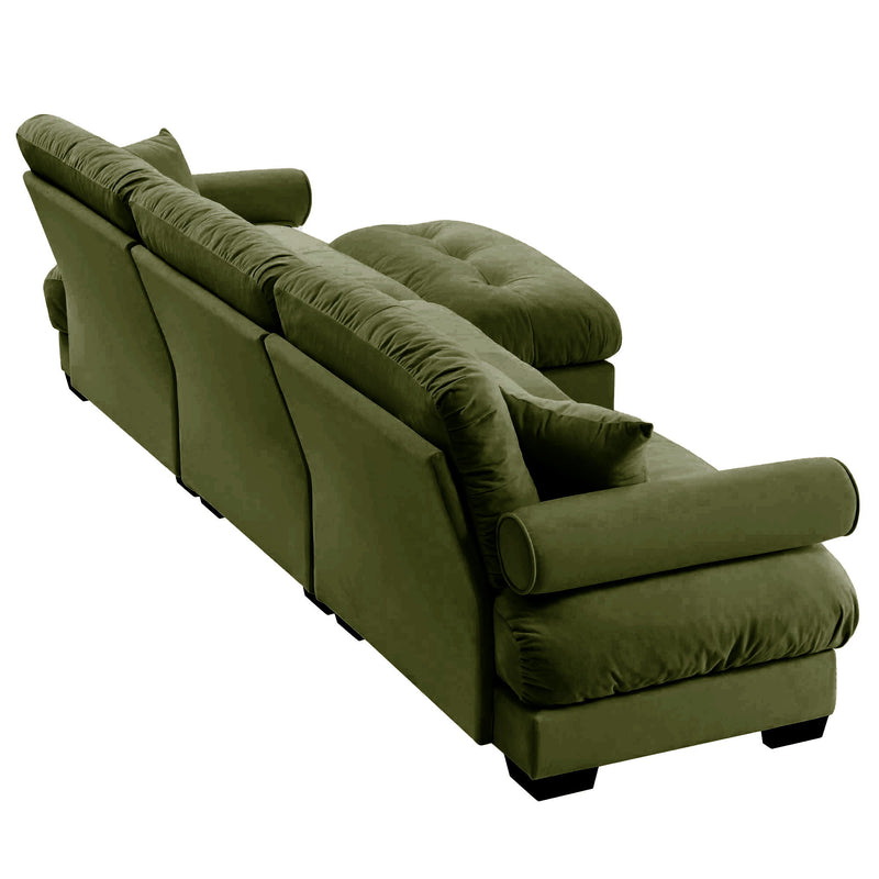 Super Comfort Oversized Modular Sectional Sofa With Movable Ottoman