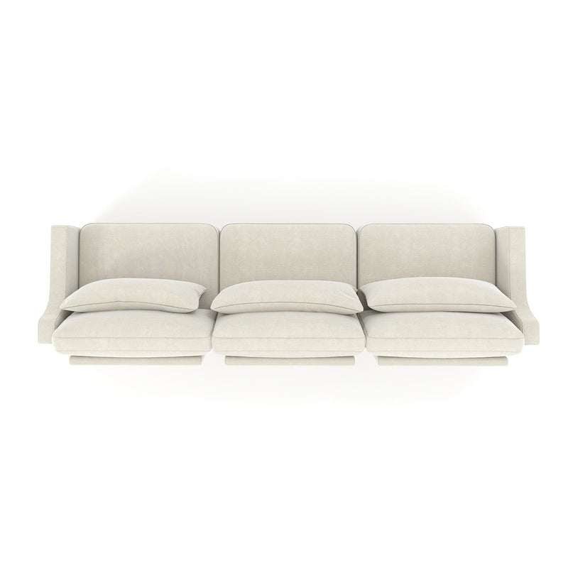 Elegant Sofa With Ergonomic Design And Lumbar Pillows
