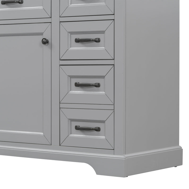 36" Bathroom Vanity With Sink, 2 Tip-Out Drawers, Soft Close Hinges